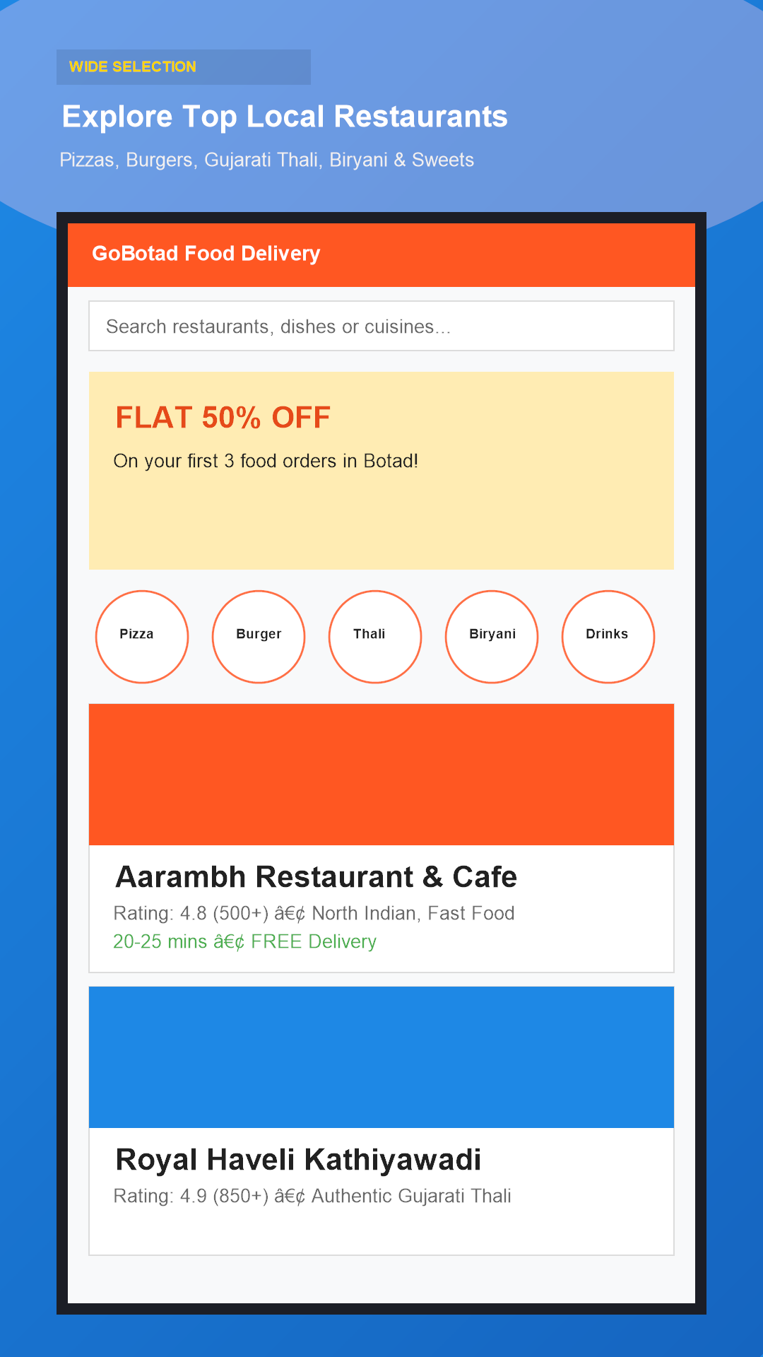 GoFoodz Screen Preview