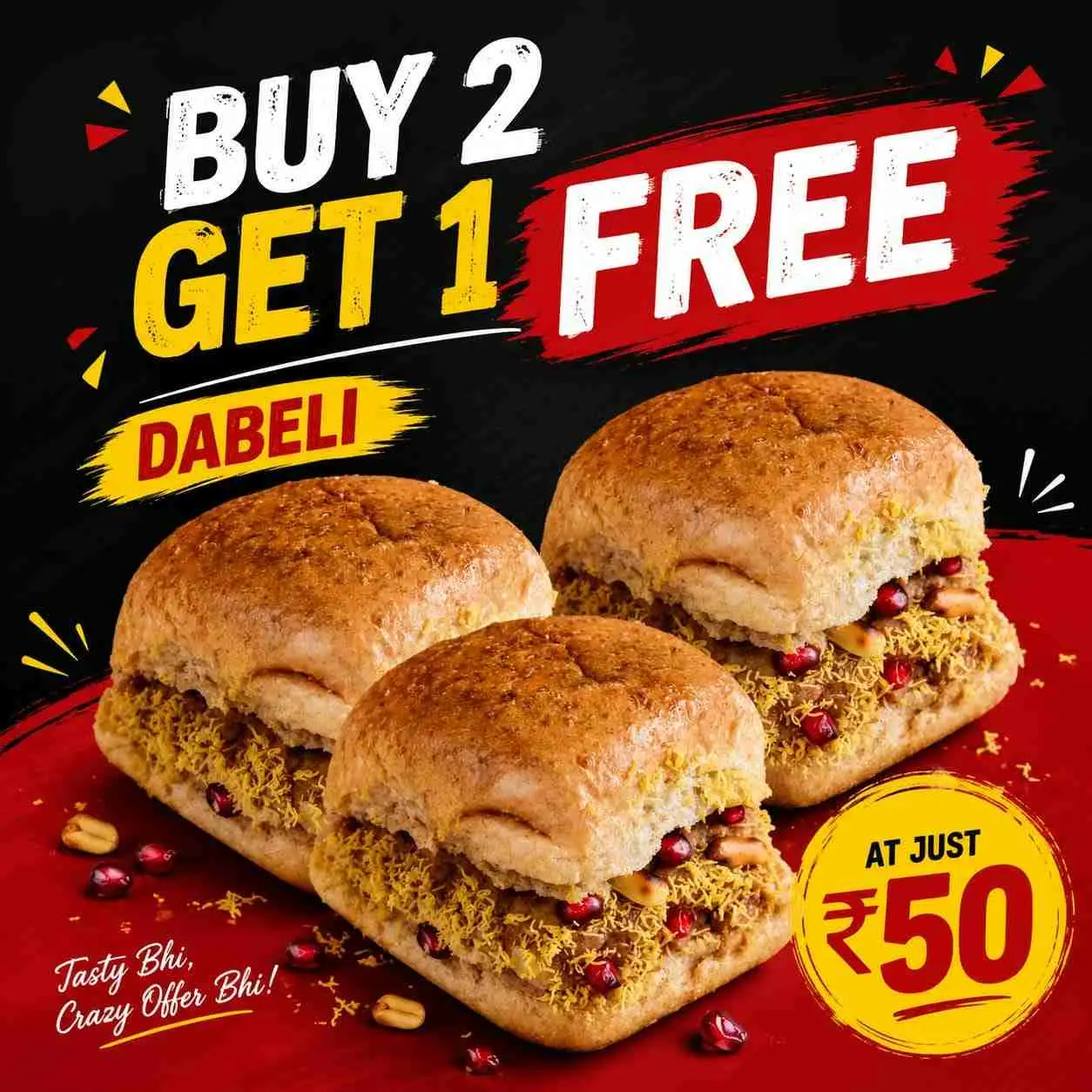 Dabeli Combo (Buy 2 Get 1 Free)