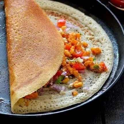 Paneer Onion Masala Dosa